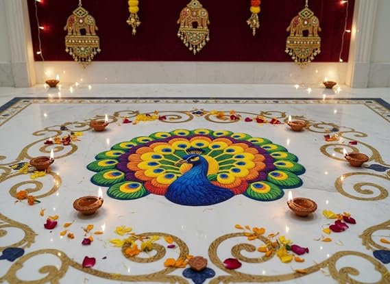 3D Peacock Floor Mat